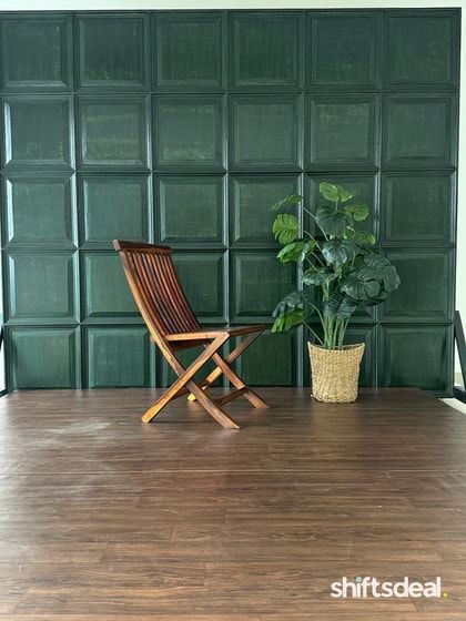 Dark Green Panel Wall Photography Studio in Delhi