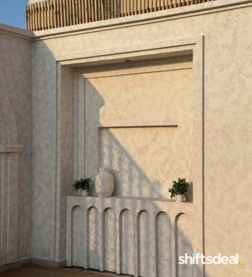 Sand-Plaster Archway Photography Studio in Delhi